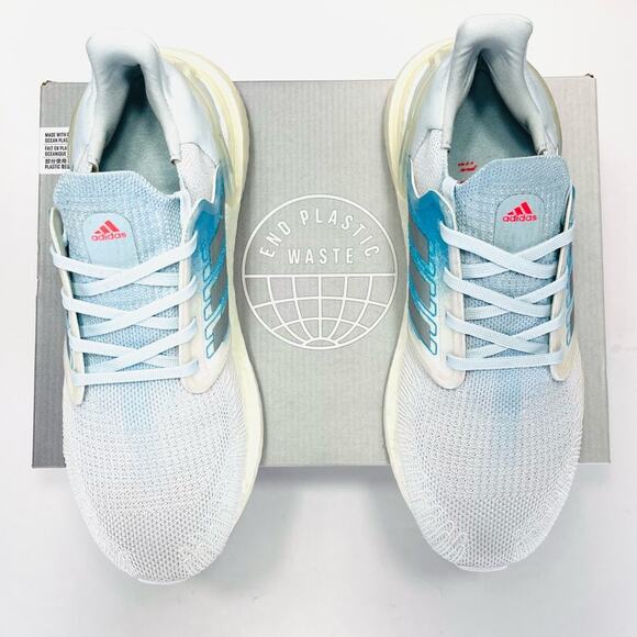 Adidas Primeblue Ultraboost 20 Women Athletic/Running Shoes Size 8.5 White Blue - Picture 11 of 16